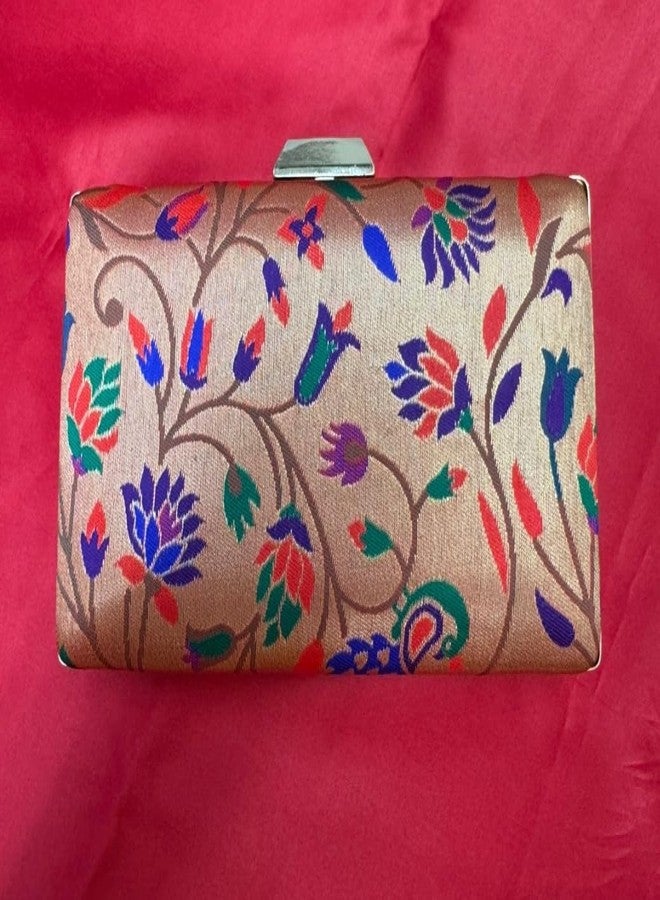 Firstdemand Traditional Handicraft Paithani Clutch Purse for Women, Elegant Design Sling Bag for Bridal, Party, Wedding - Image 5